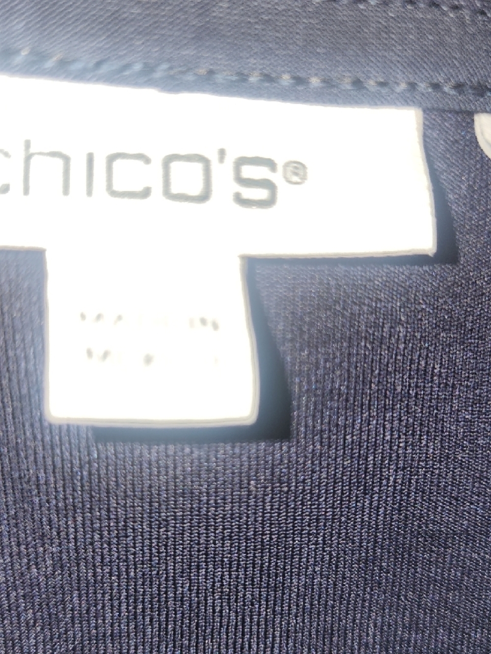 Chico's Navy Open-Front Travellers Cropped Shrug - Picture 2 of 2